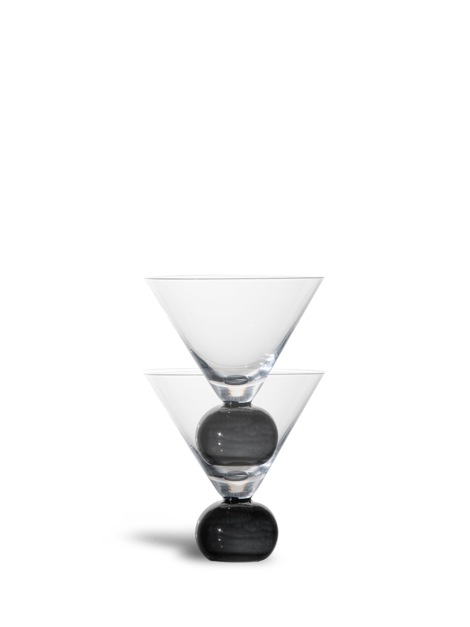 Byon by Widgeteer Spice Martini Glasses, Set of 2 - Black
