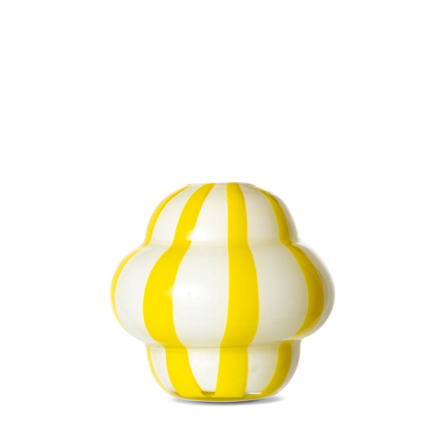 Byon by Widgeteer Curlie Striped Vase, Yellow