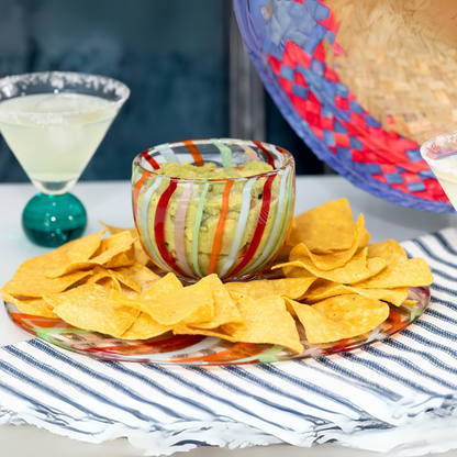 Jeanne Fitz Reversible Cake Stand and Chip and Dip Platter