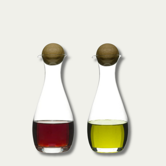 Sagaform Nature Collection Oil & Vinegar Bottles - Oak, Set of 2
