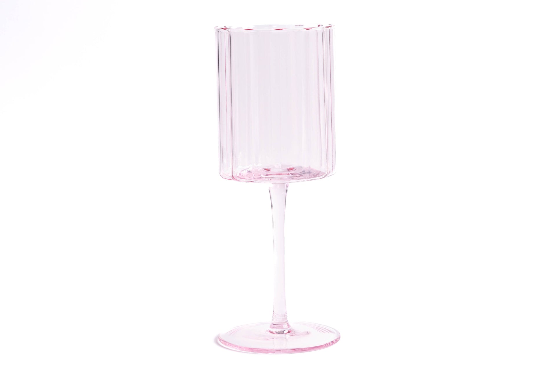 Set of 2 Crystal Wine Glass,Rose Quartz,16oz 