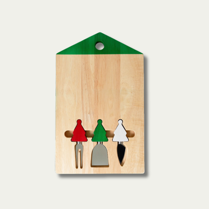Tootles! by Jeanne Fitz Christmas Cheese Board - 4 Piece Set