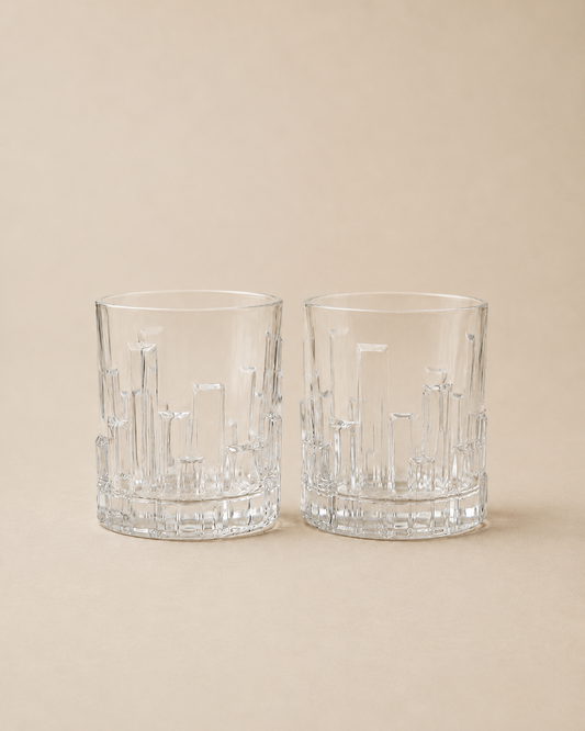 Gezellig Cityscape Double Old Fashioned Glasses, Set of 2