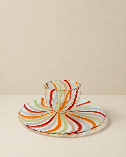 Jeanne Fitz Reversible Cake Stand and Chip and Dip Platter