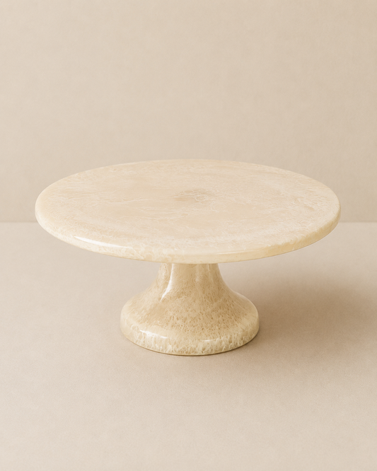 Jeanne Fitz Resin Collection Cake Stand - Cream