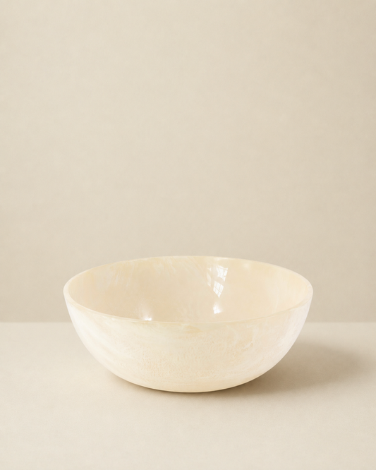 Jeanne Fitz Resin Collection Salad Bowl – Cream