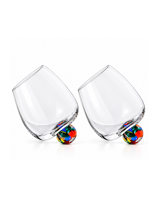 Gezellig Rolling Stemless Wine Glasses,  Set of 2
