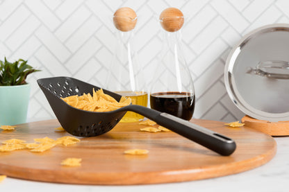 Jeanne Fitz Nylon Measuring Scoop Colander, Black