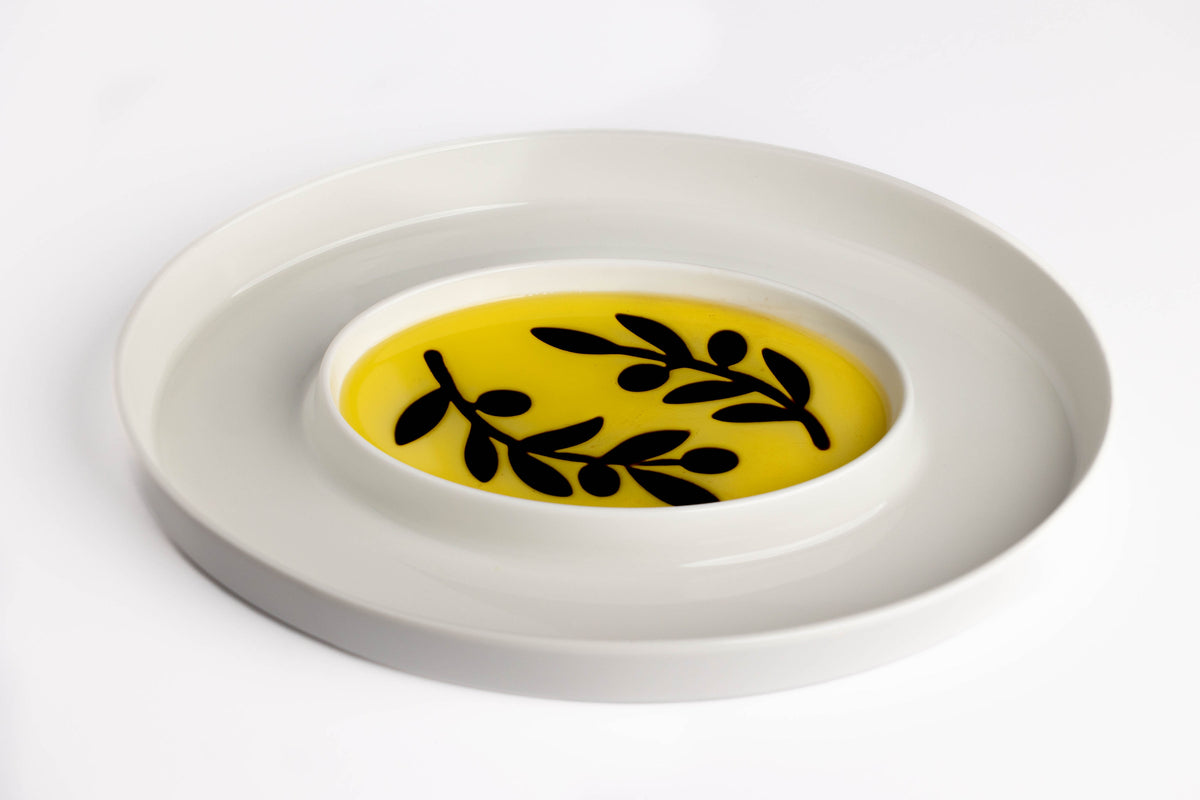 Diffing Tray Jeanne Fitz Olive Oil and Vinegar Dipping Tray - Elegant Platter for ...