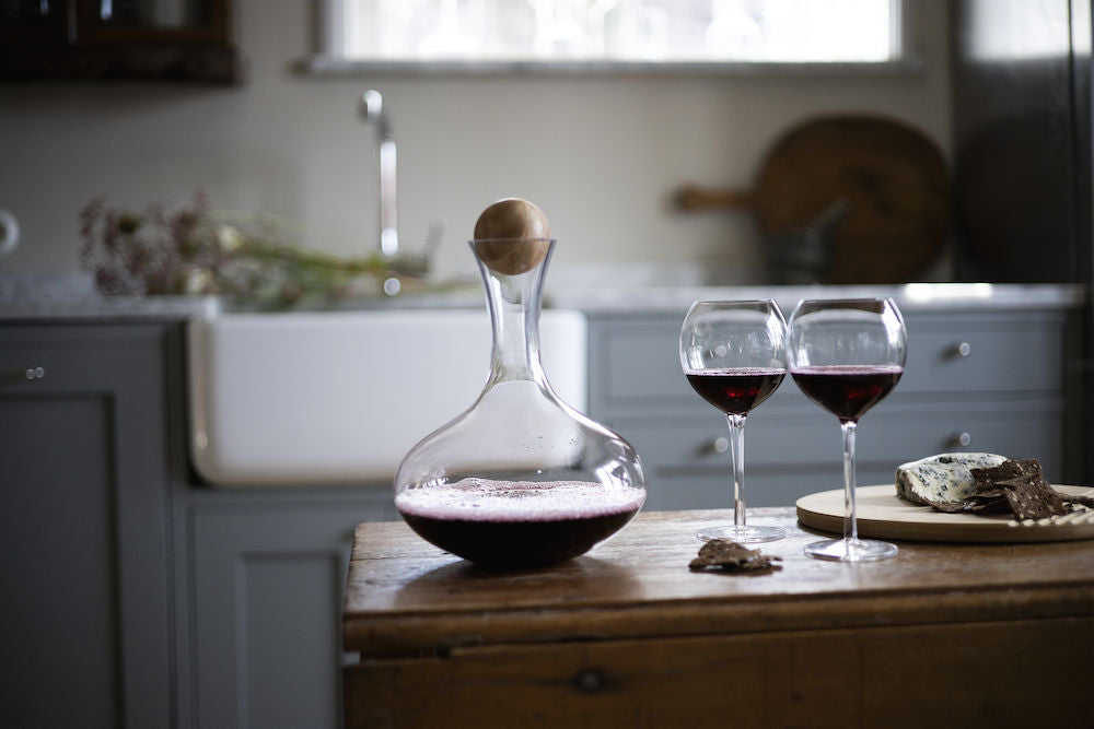 Sagaform by Widgeteer Nature Glass Wine Decanter with Oak Stopper